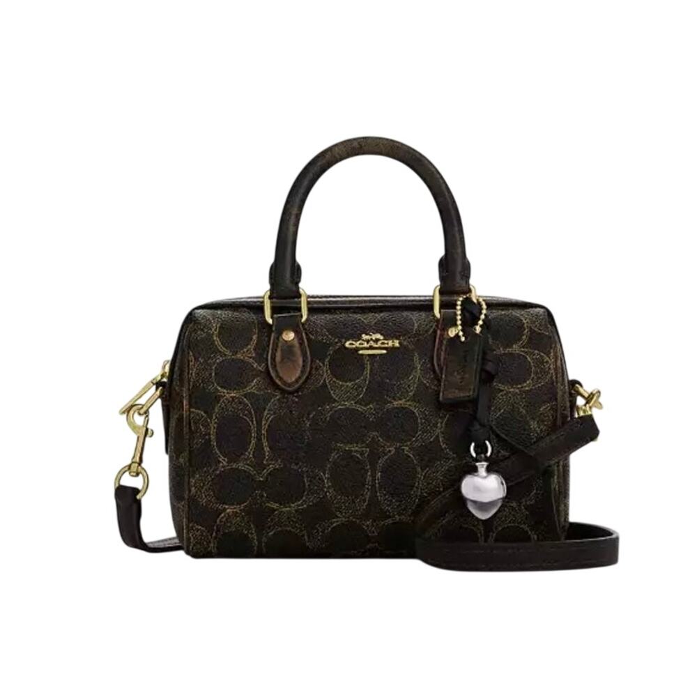 Coach NWT Mini Rowan Crossbody Bag in Loved Signature Canvas w Gold Hardware
